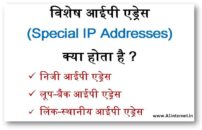 विशेष आईपी एड्रेस (Special IP Addresses) क्या होता है ?